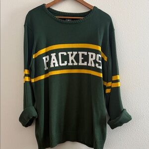 NFL Green Sweater with Yellow and White Accents